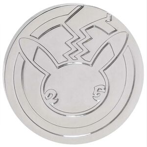 Pokemon 25th Anniversary Celebrations Pikachu Metal Flip Coin Silver